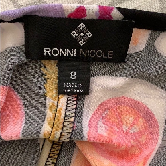 Ronni Nicole Cocktail Drink Print Dress size 8 - Picture 10 of 12